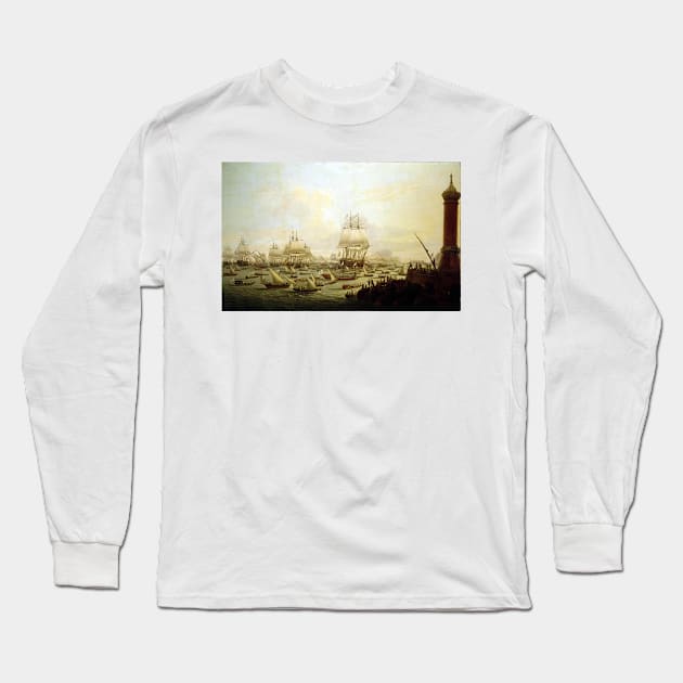 Dominic Serres Arrival of Their Sicilian Majesties at Naples, 12 October 1785 Long Sleeve T-Shirt by pdpress